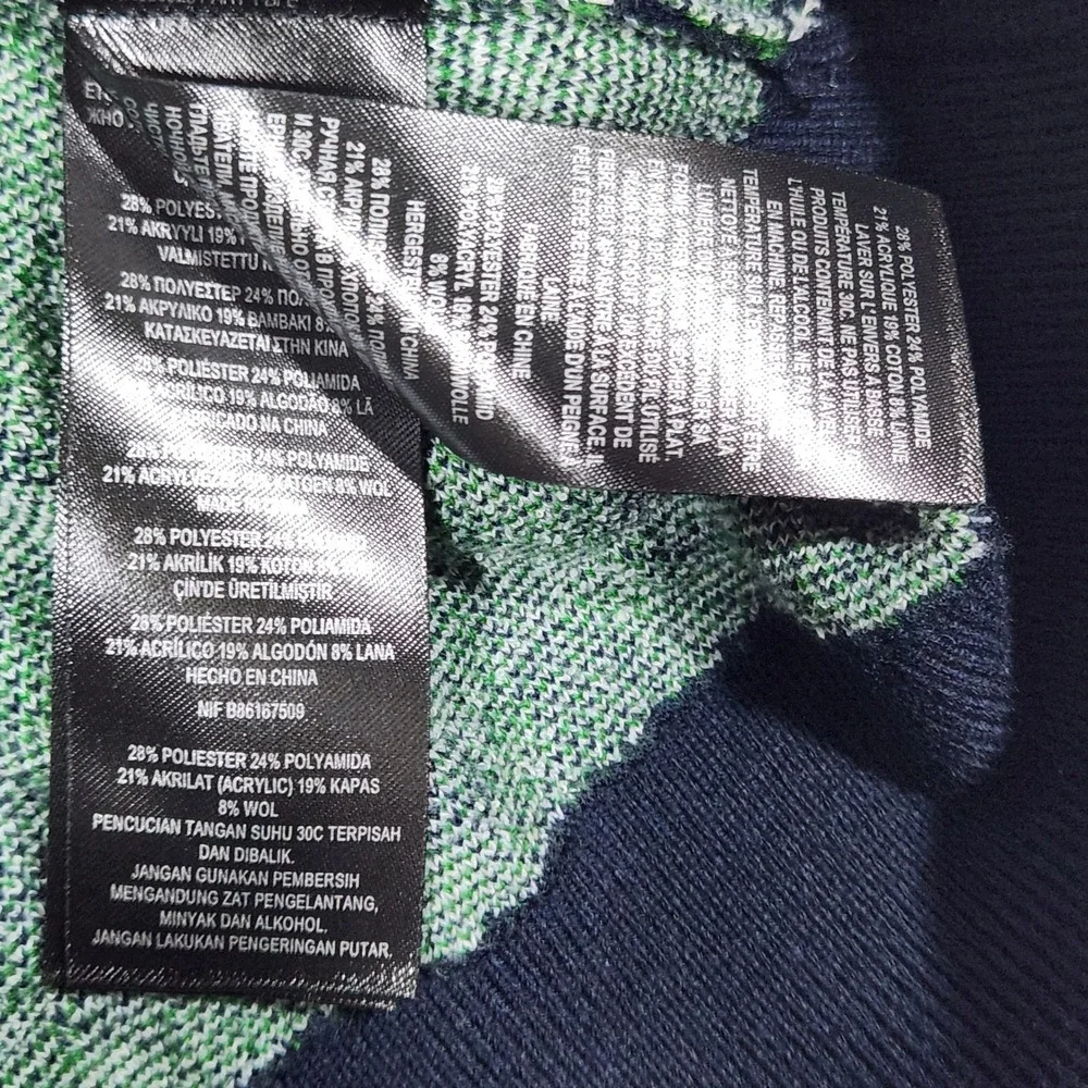 Ted Baker Boucle Jacquard Quarter Zip Short‎ Sleeve Polo Shirt Mens 5/XL - Picture 11 of 14